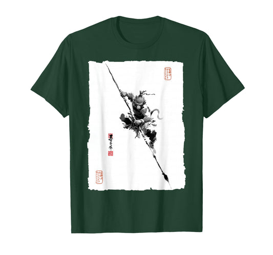 Sun Wukong The Monkey King Chinese Mythology Vintage Art T-Shirt