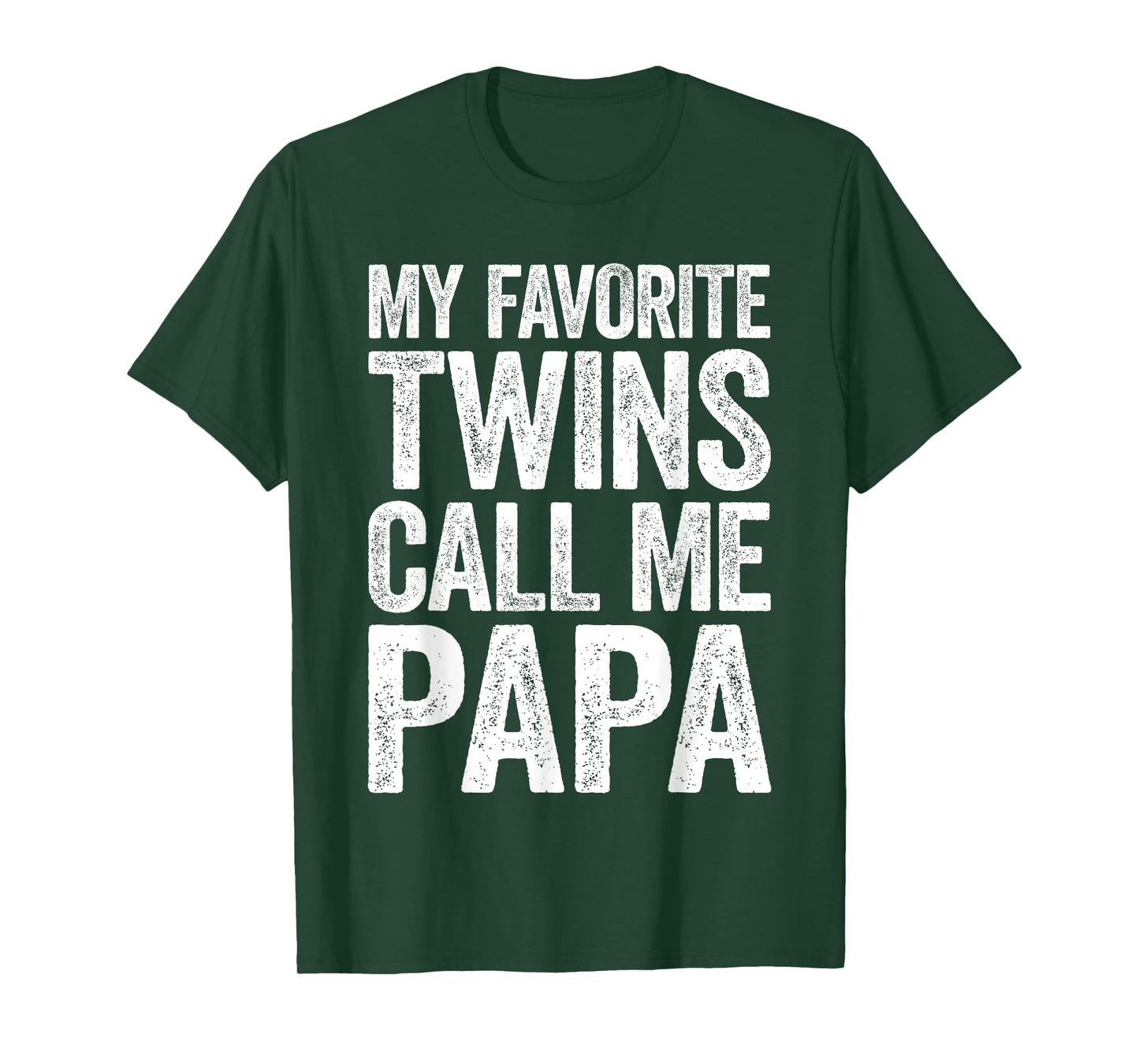 My Favorite Twins Call Me Papa Shirt Men Grandpa Fathers Day T-Shirt