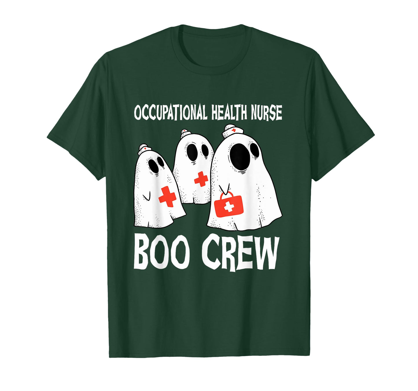 Spooky Occupational Health Nurse Boo Crew Halloween Costume T-Shirt