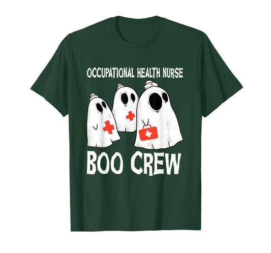 Spooky Occupational Health Nurse Boo Crew Halloween Costume T-Shirt