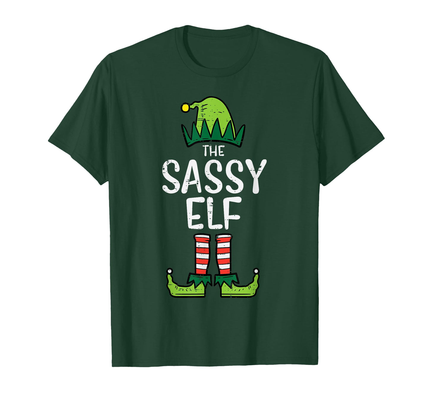 Sassy Elf Xmas Matching Christmas For Family T-Shirt