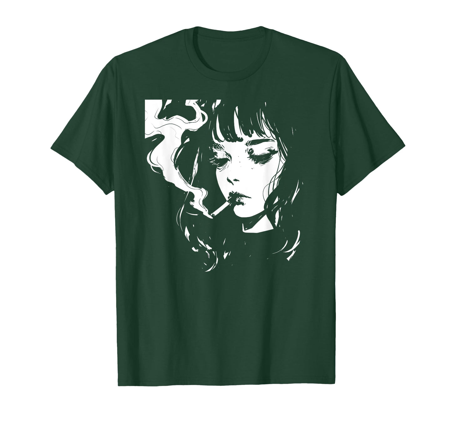 Soft Grunge Kawaii Anime Girl Smoking Waifu Otaku Japanese T-Shirt