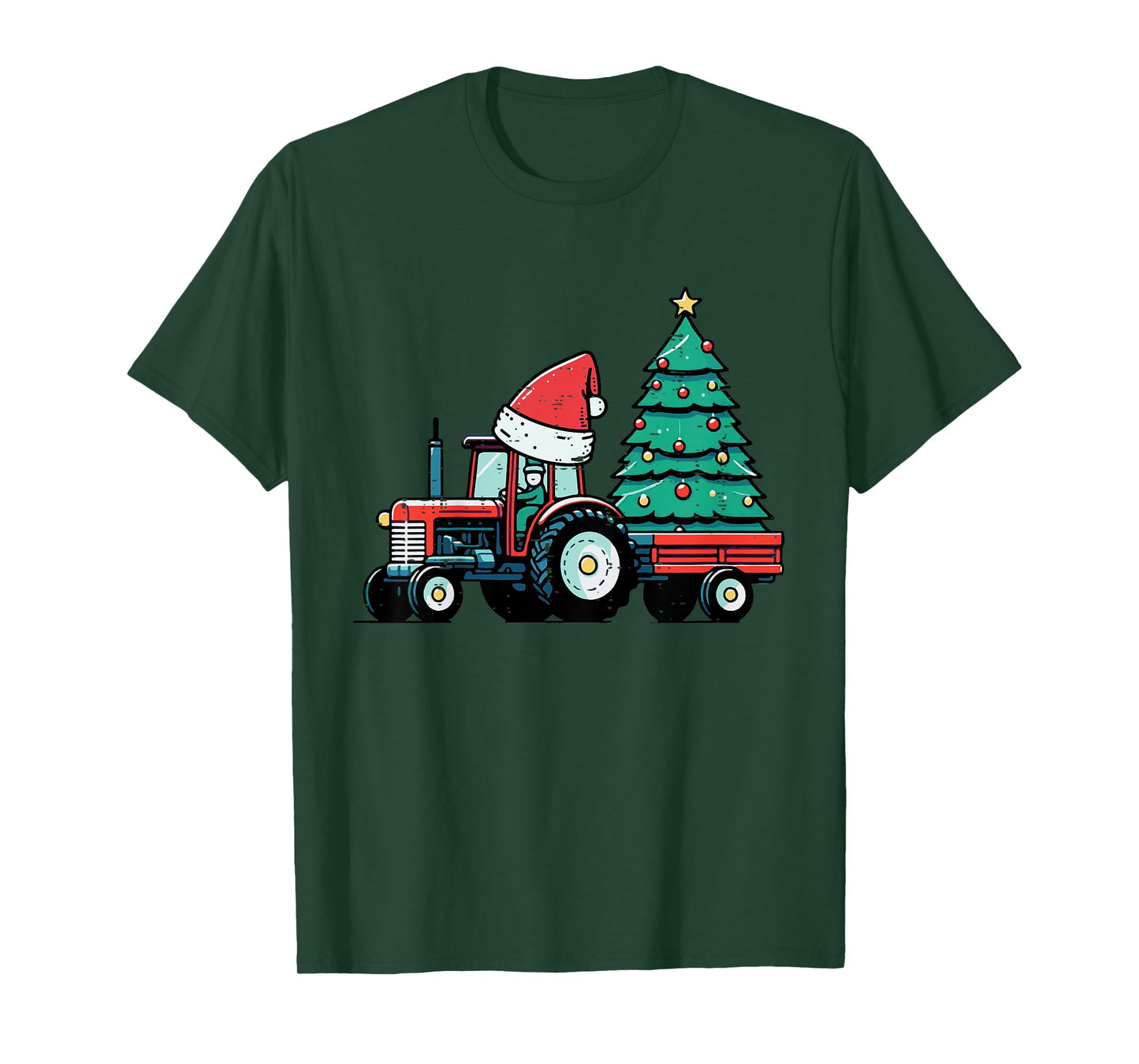 Kids Christmas Tractor Xmas Tree Farm Truck Toddler Boys Kids T-Shirt