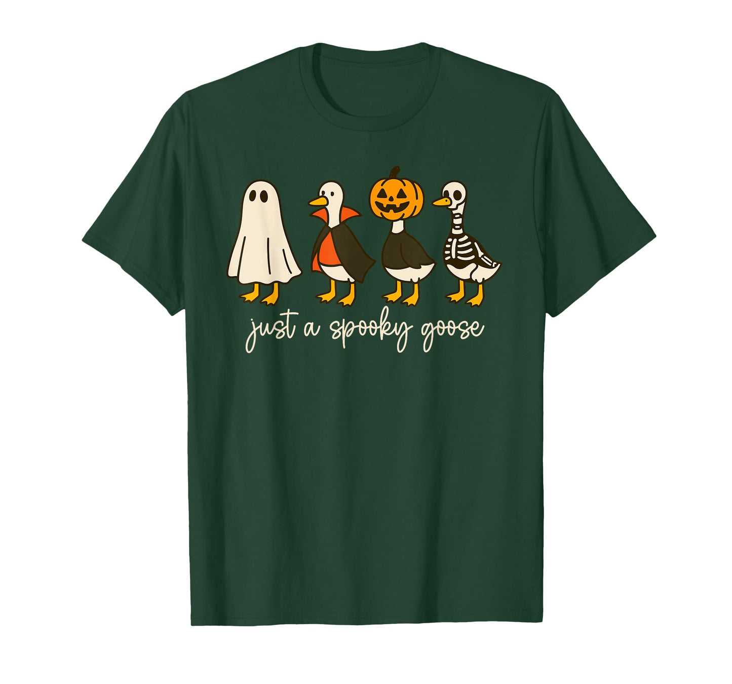 Just A Spooky Goose Spooky Season Trick Or Treat Halloween T-Shirt