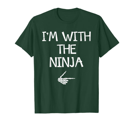 I'm With The Ninja Easy Halloween Costume Couples Matching T-Shirt