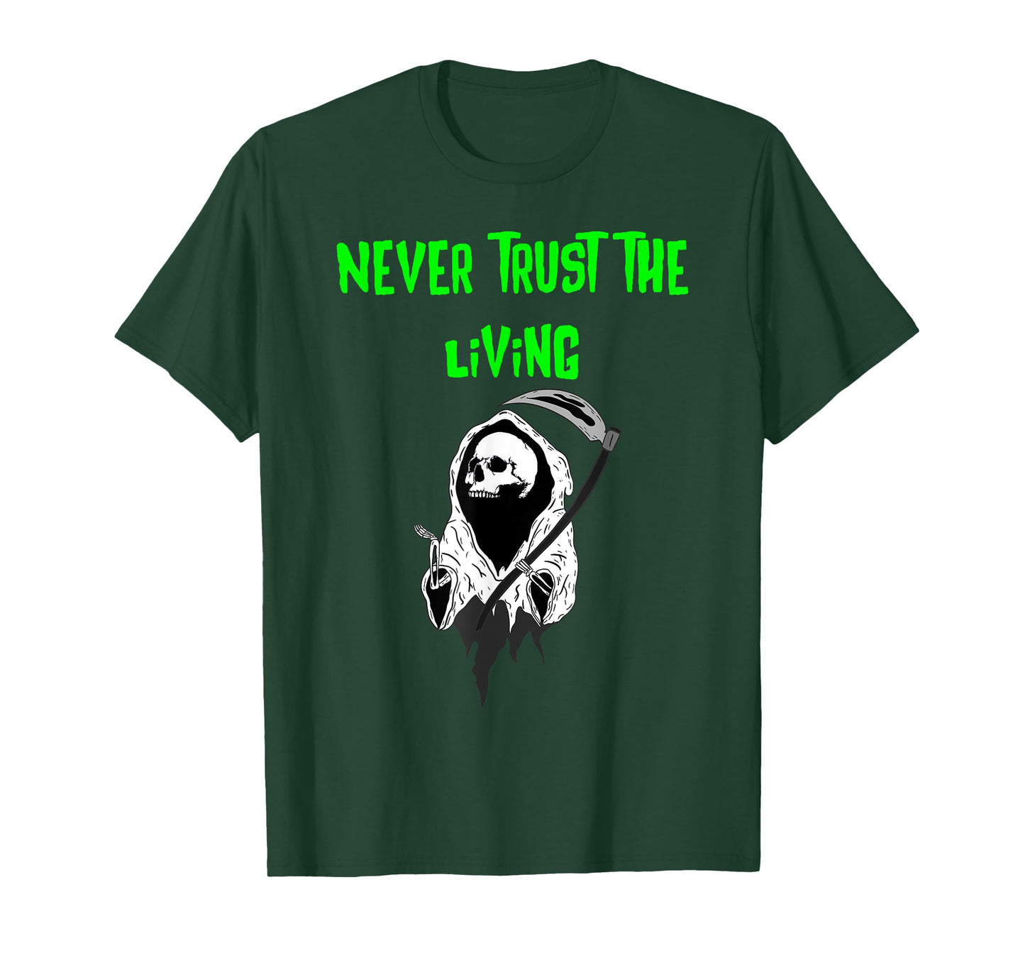 Spooky goth ghost with the most never trust the living T-Shirt