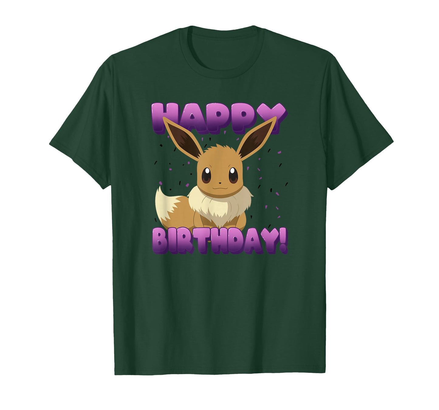 Pokémon Birthday Eevee Big Face Happy Birthday T-Shirt