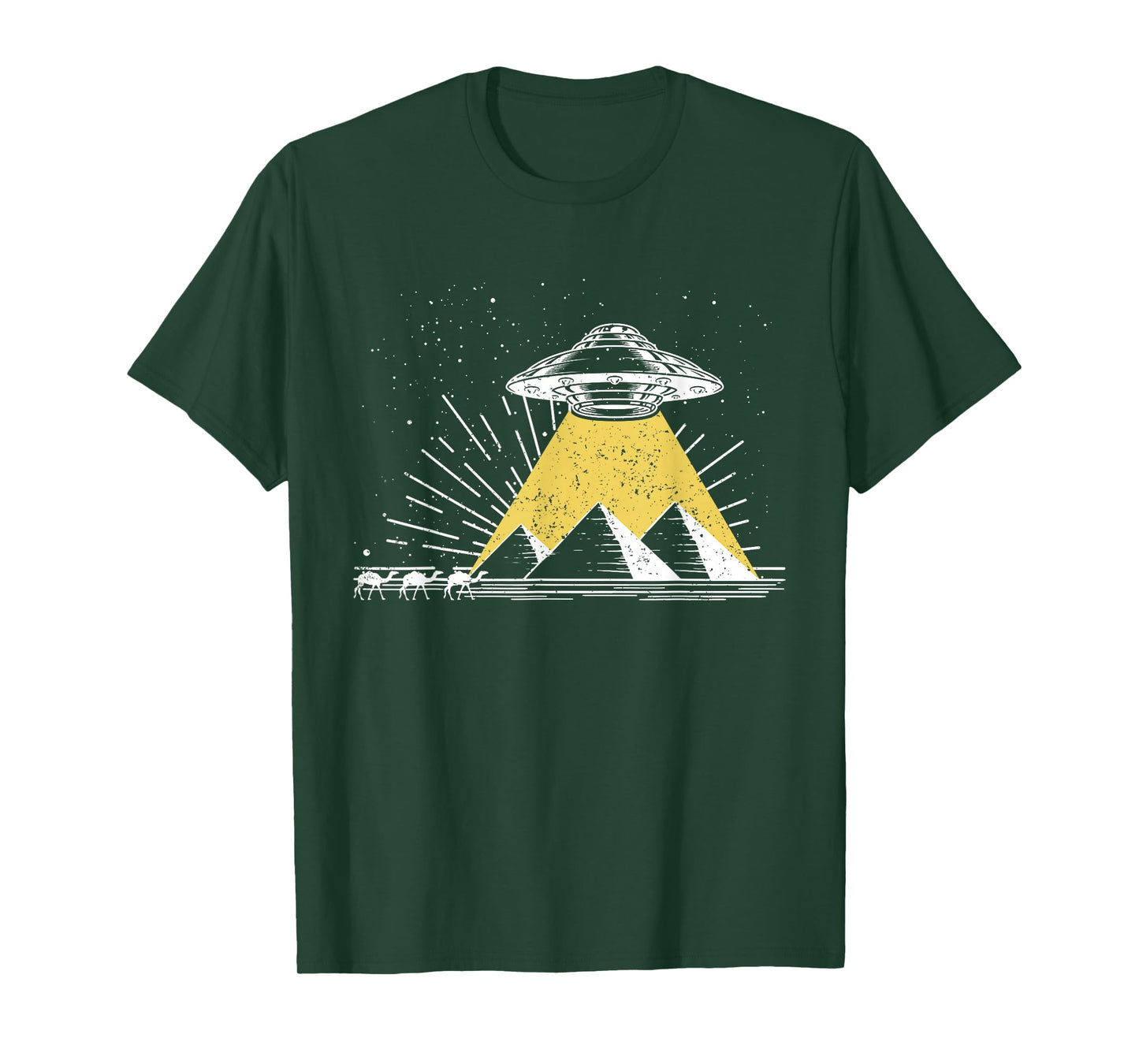 Science Fiction Universe Space Egypt Pyramids UFO T-Shirt