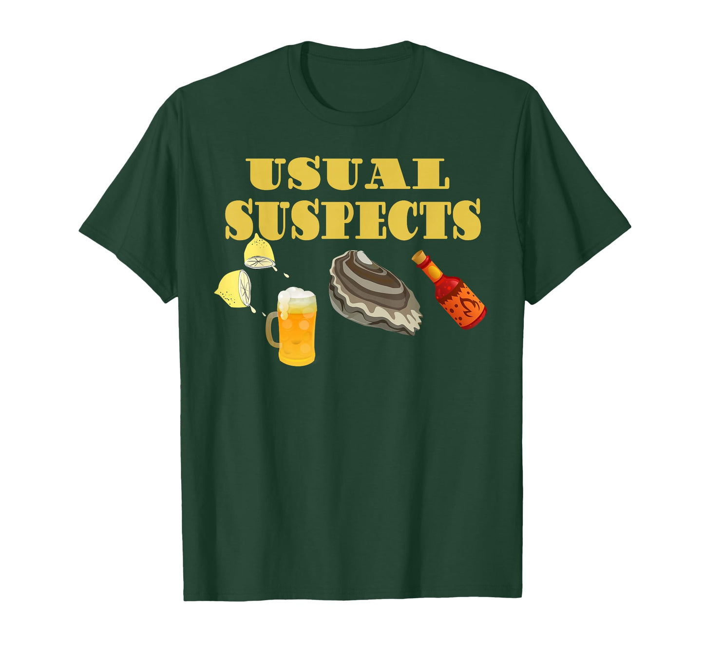 Raw Oysters Eating Oyster Party Usual Suspects Funny Saying T-Shirt