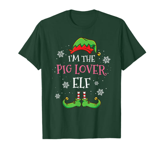 Im The Pig Lover Elf Christmas T-Shirt