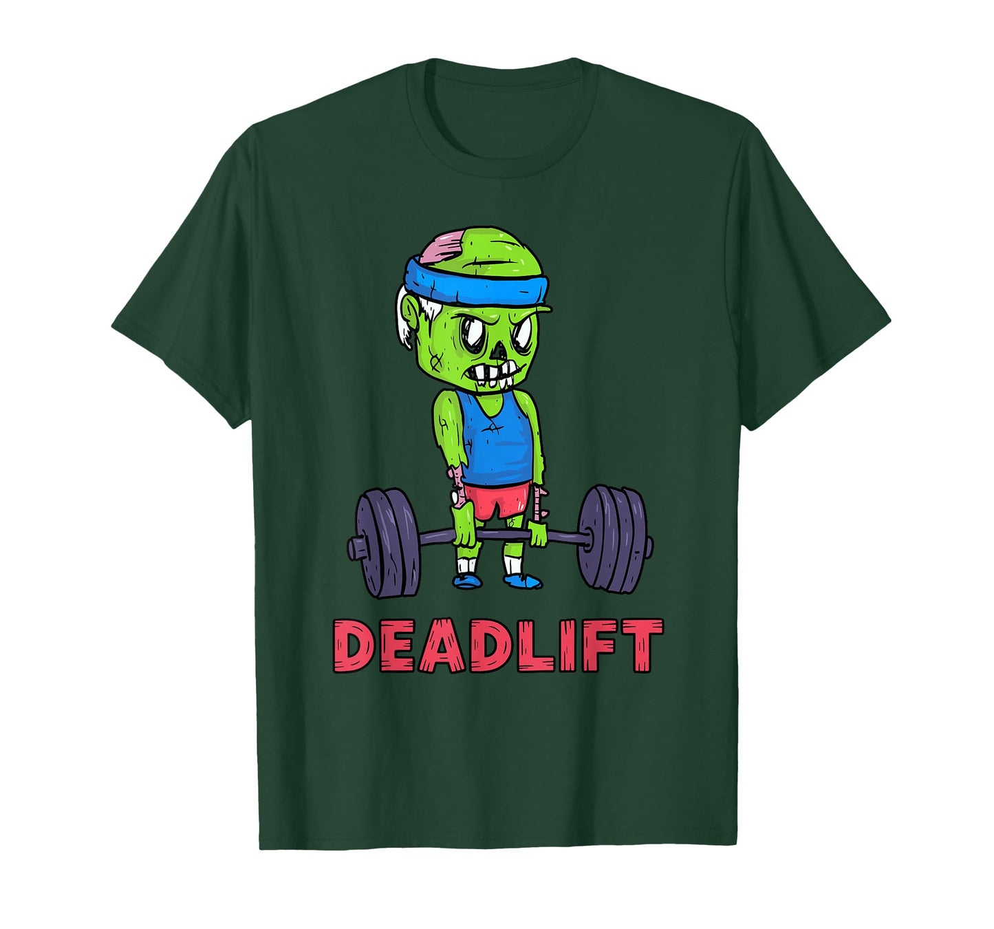Funny Zombie Deadlift Gym Workout Fitness Halloween Costume T-Shirt