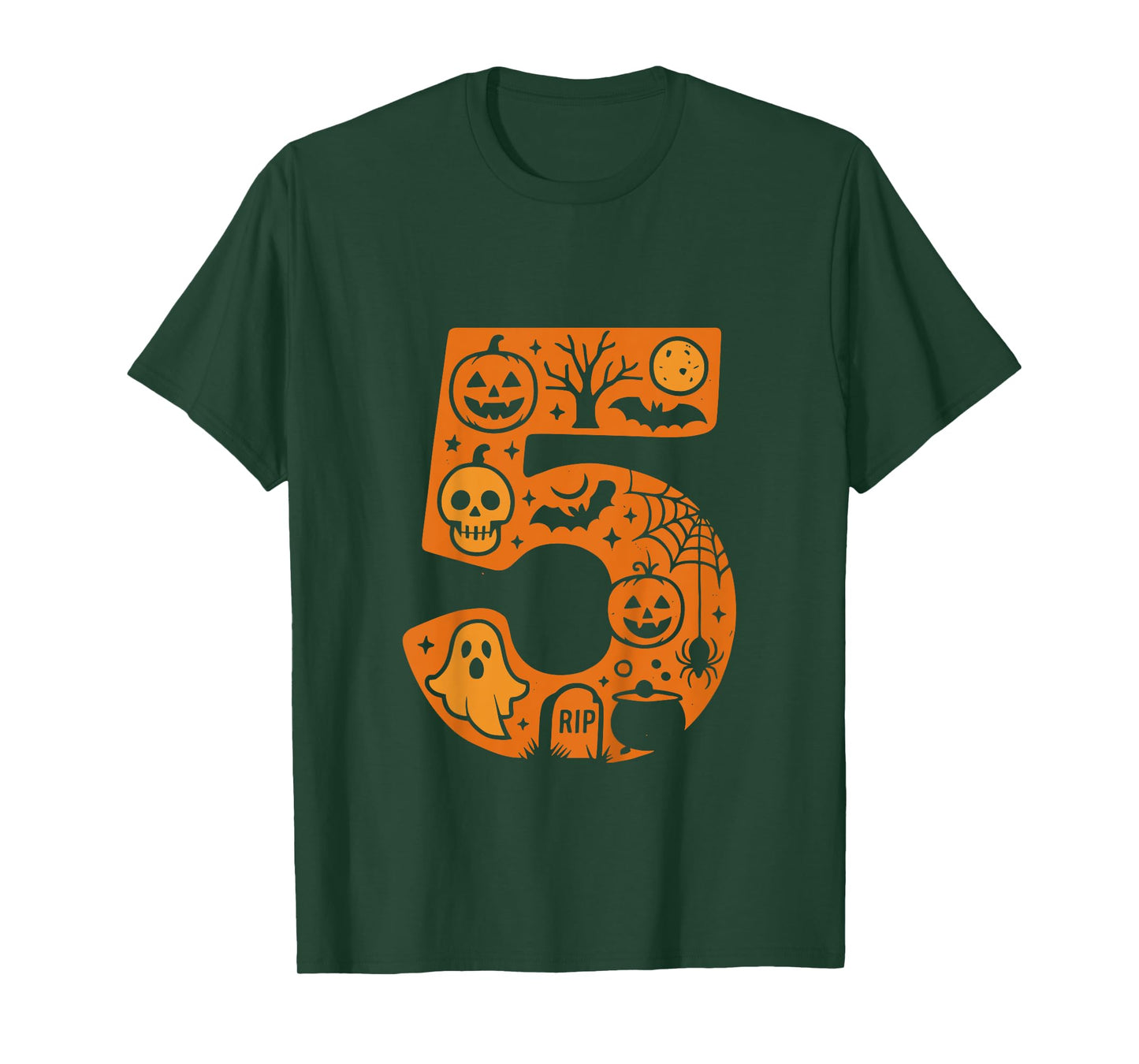 5th Birthday Spooky Halloween 5 Year Old T-Shirt