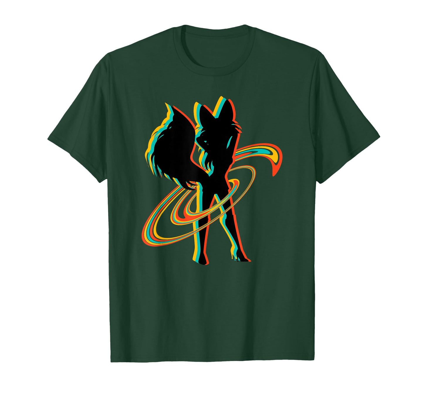 Retro Sexy Fox Anthropomorphic Furry Fandom Cosplay Fursona T-Shirt