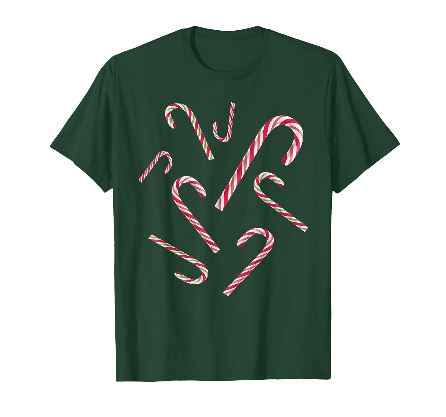 Candy canes Shirt for Women Kids Men Candy Cane Christmas T-Shirt