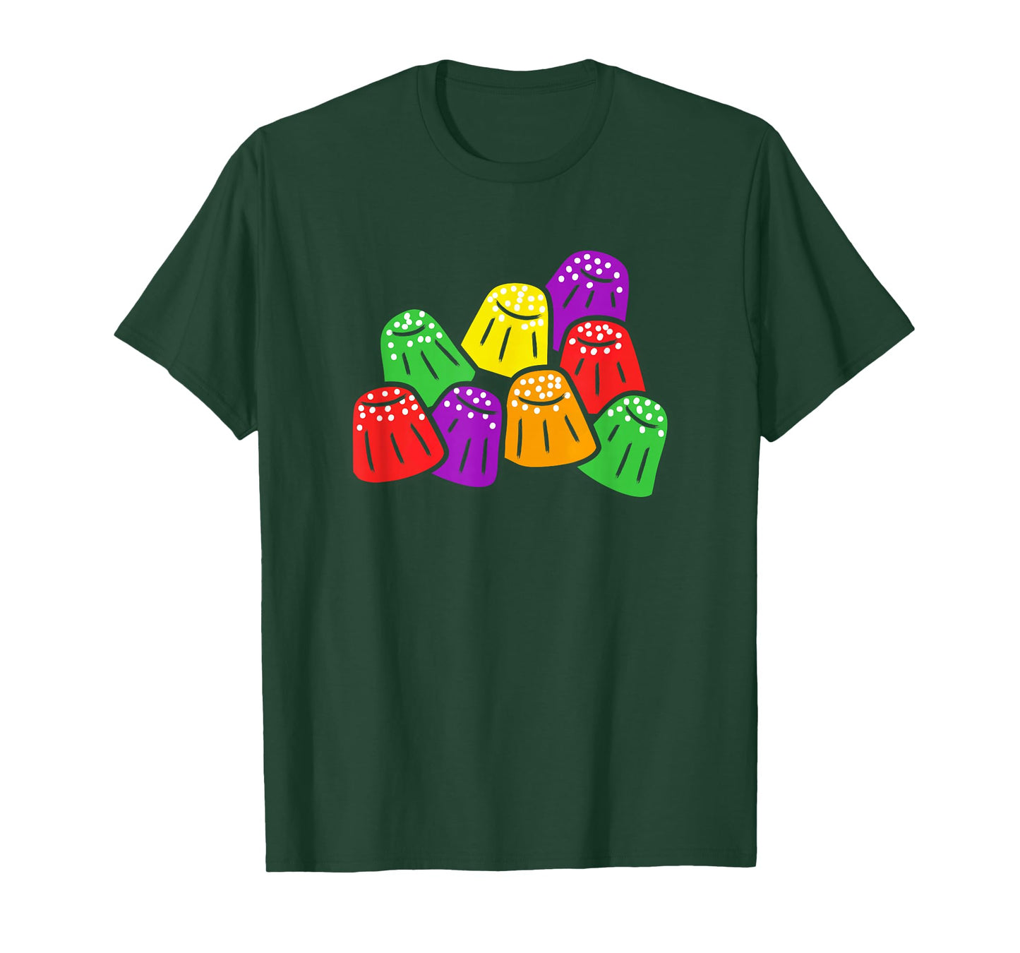 Gumdrops Jelly Candies Simple Wordless Bright Colors Graphic T-Shirt