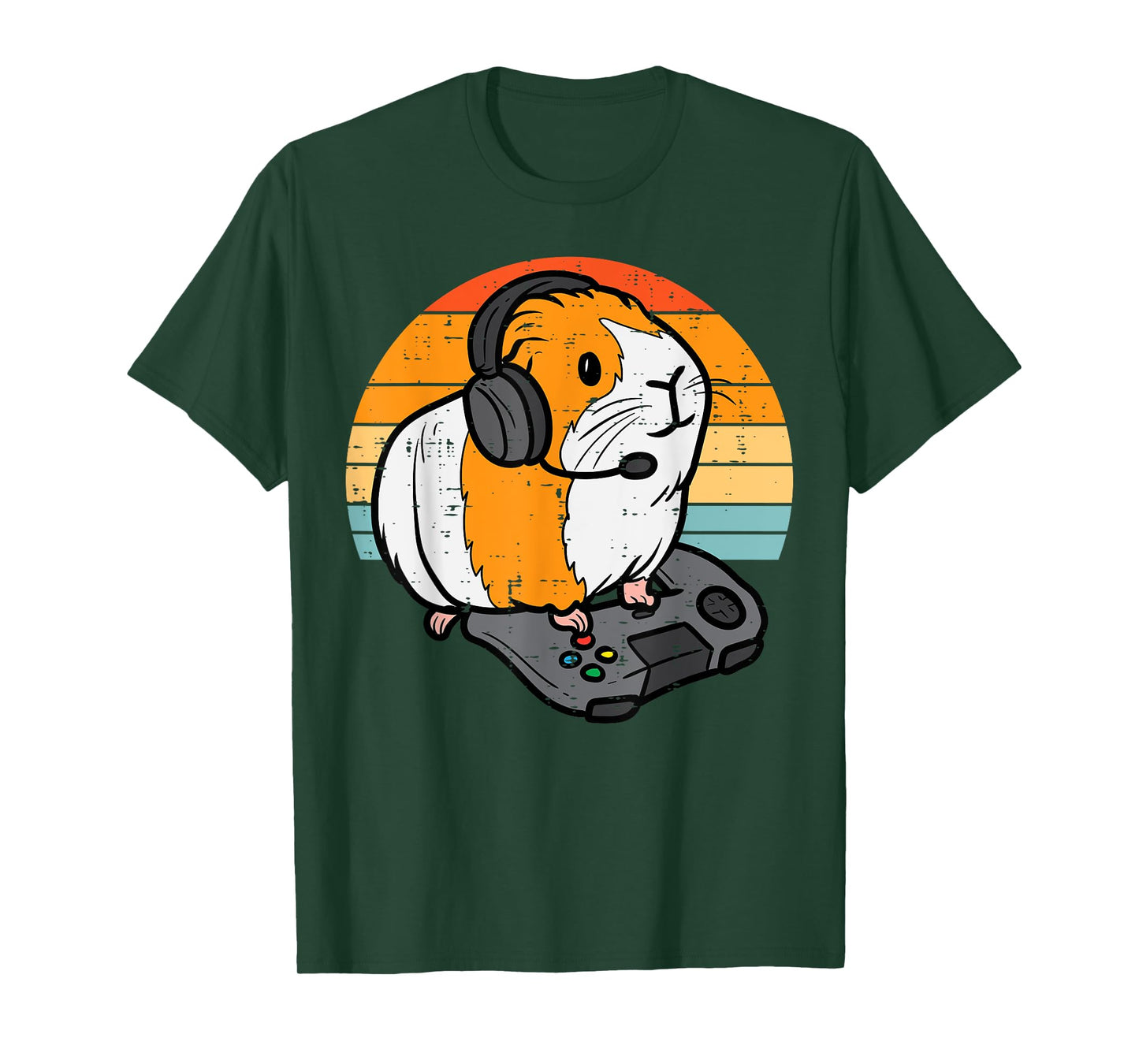 Guinea Pig Gamer Retro Video Gaming Cavy Men Boys Kids Youth T-Shirt