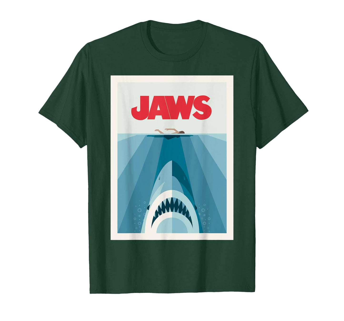 Jaws 50th Anniversary Poster Vector Front & Back T-Shirt