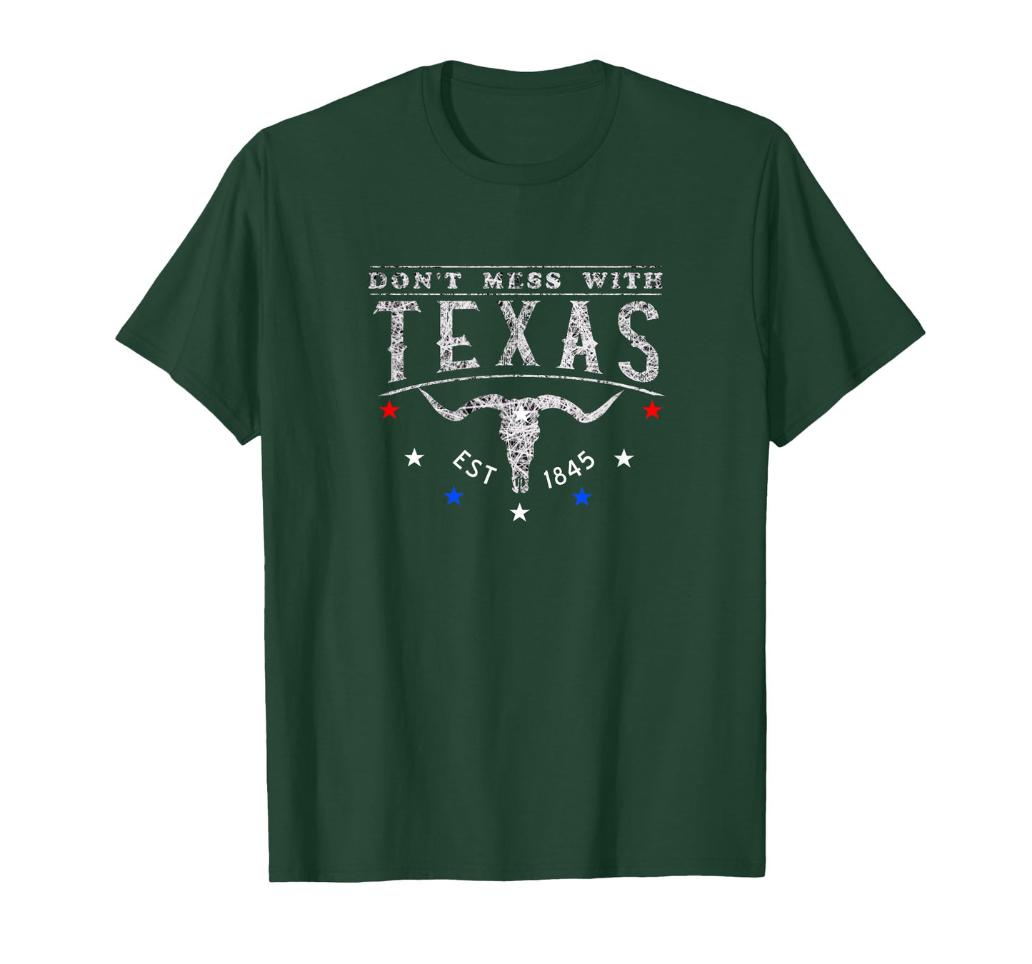Texas Longhorn Skull Don't Mess With Us T-Shirt