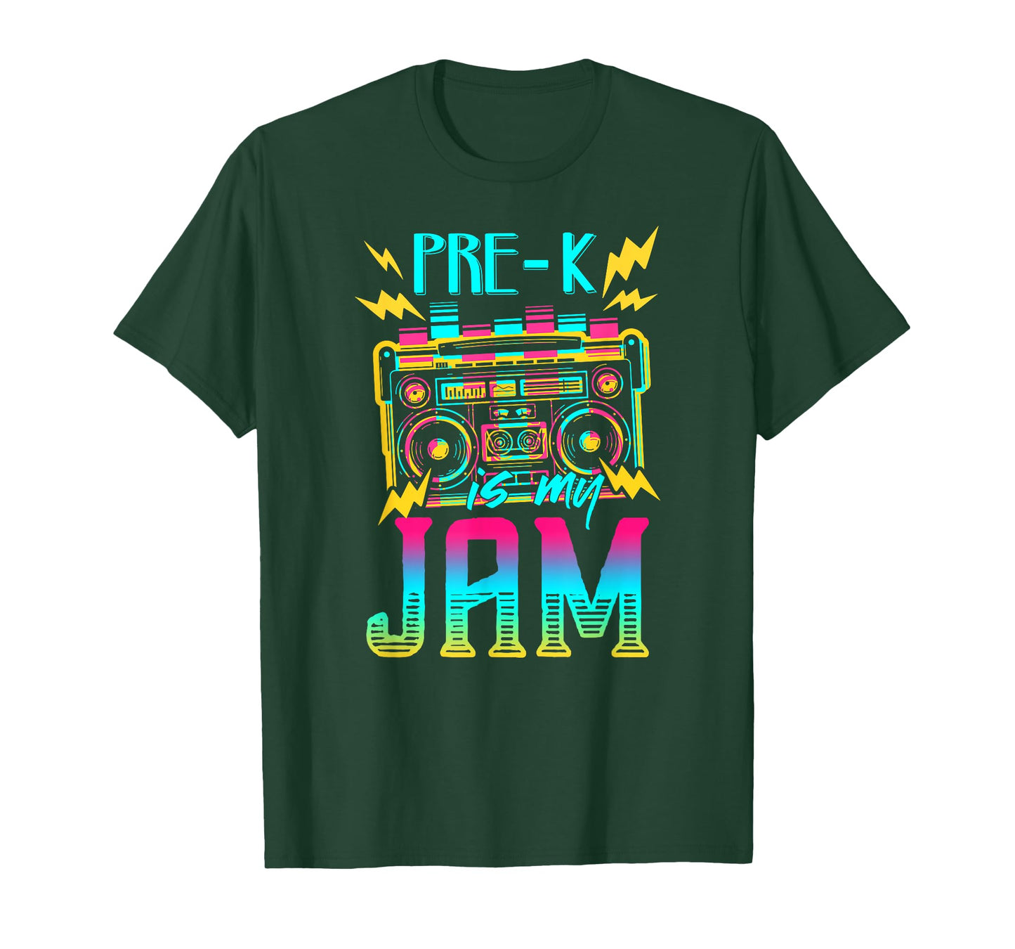 Pre-K Is My Jam-vintage 80s Teacher Student Preschool T-Shirt for Men Women Girls Kids