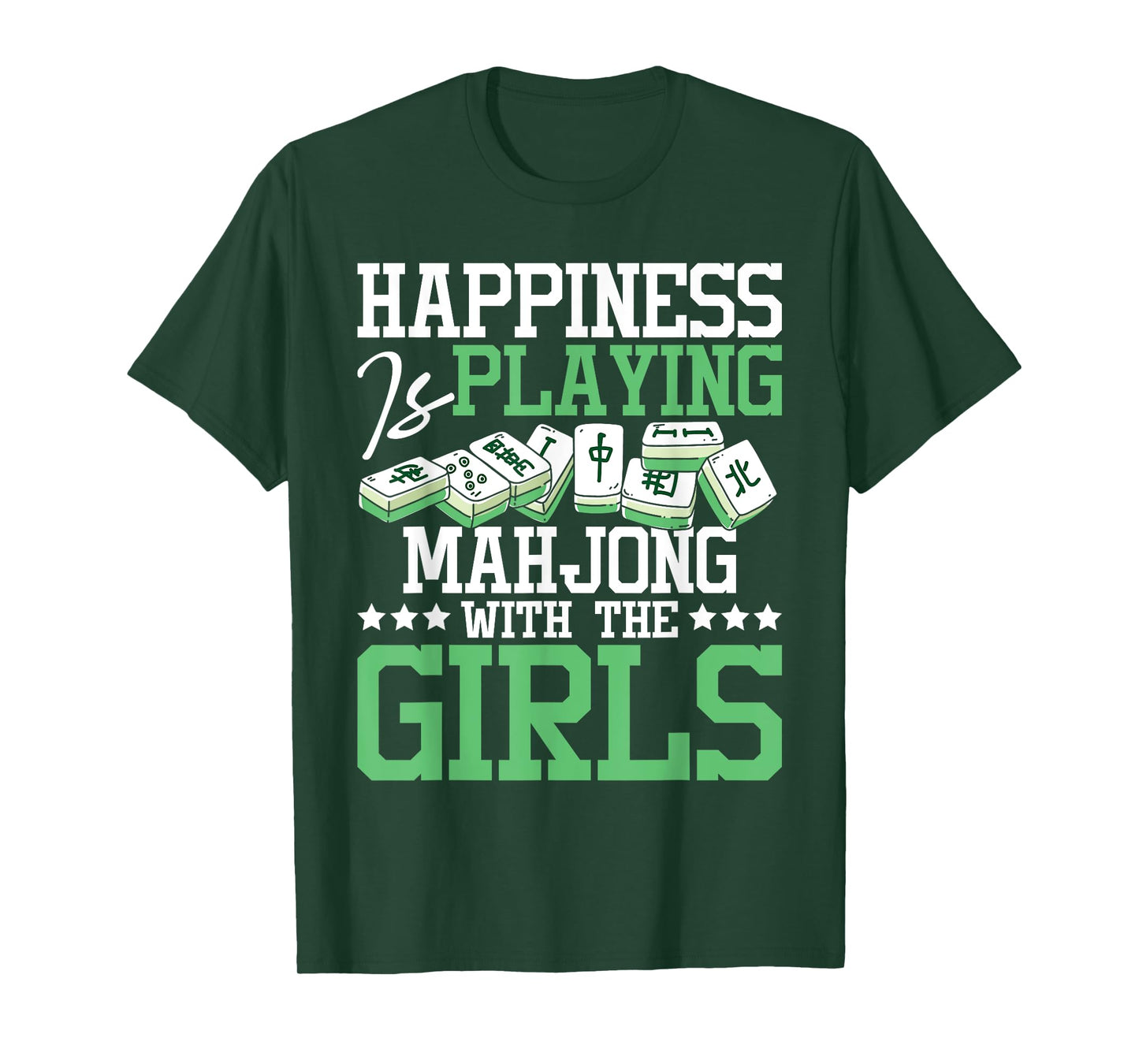 Happiness Is Playing Mahjong - Casino Player Tiles Gambling T-Shirt