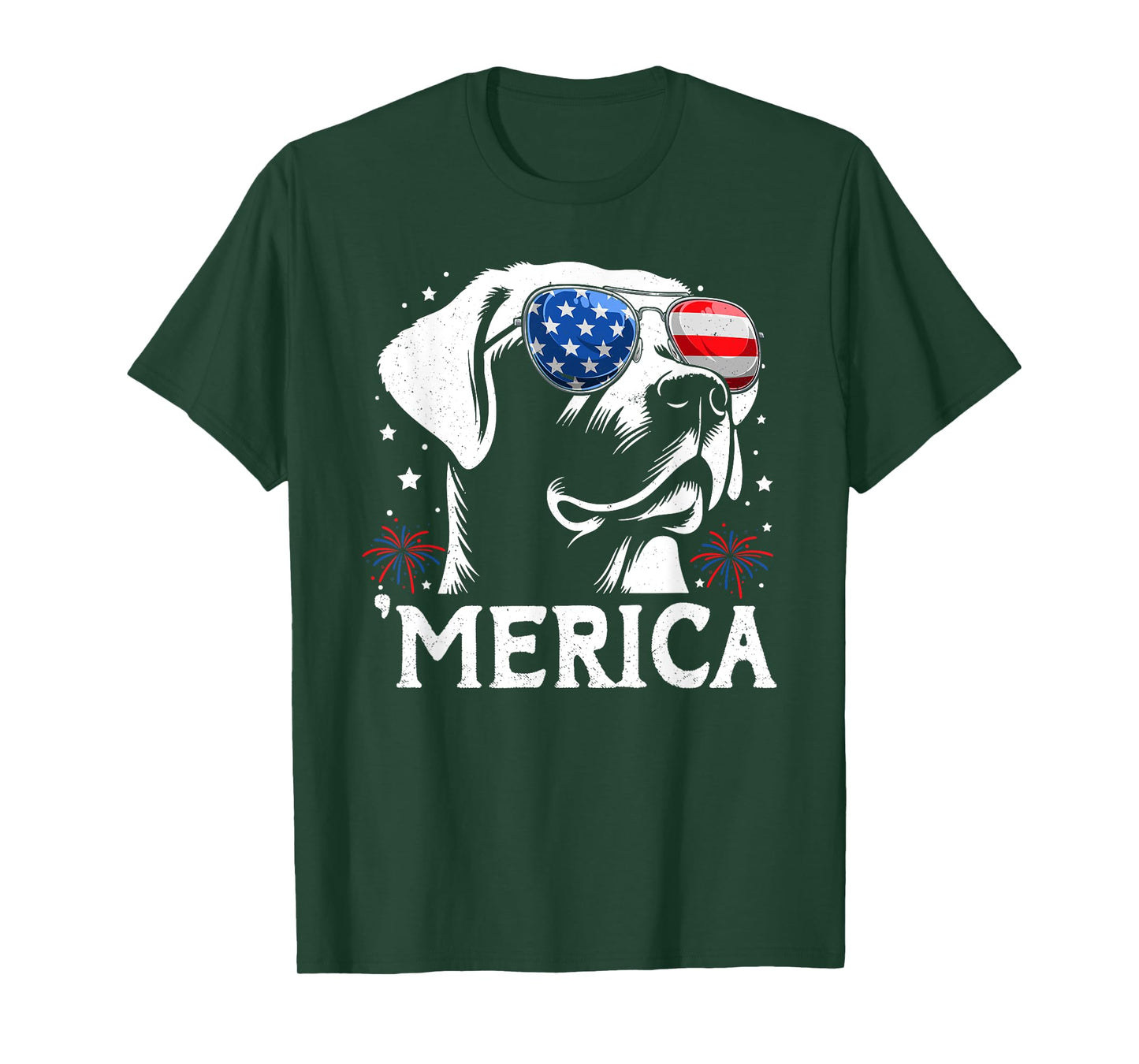 Labrador Retriever 4th of July Merica Patriotic Dog Tee Men Women Kids T-Shirt