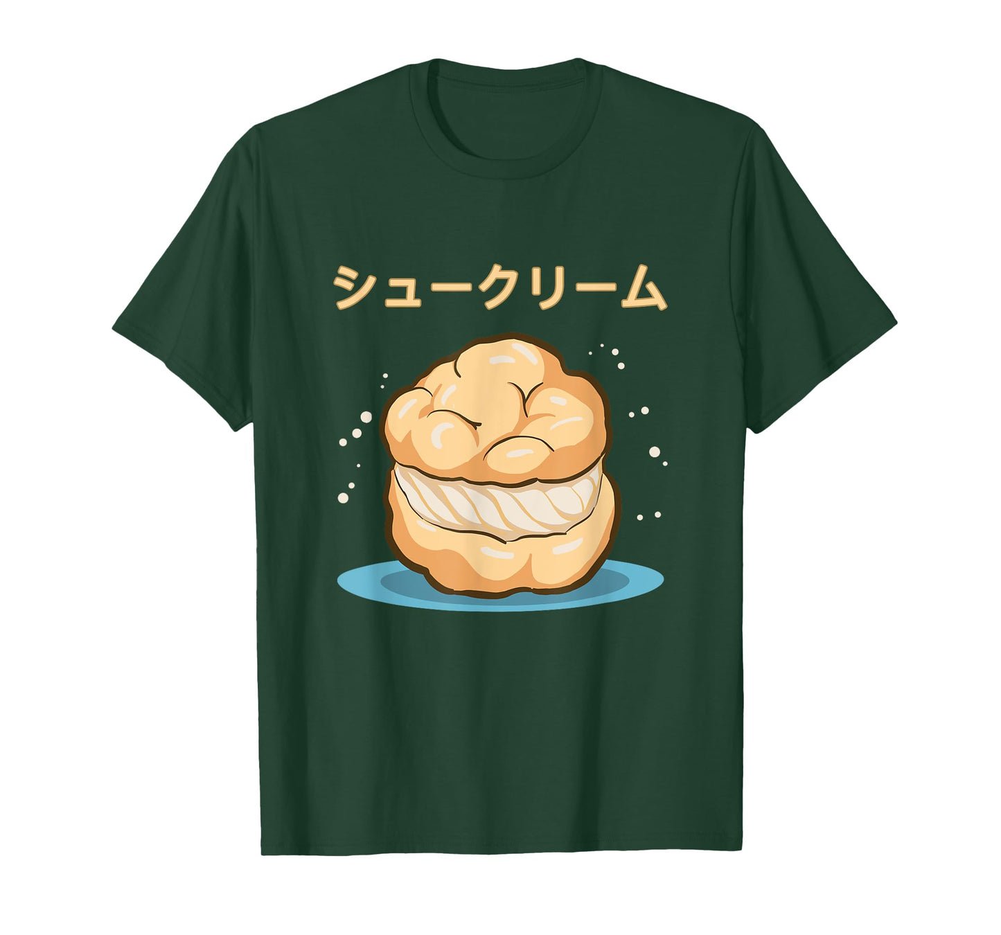 Cartoon Cream Puff Sweet Cup Cake Japanese Retro 90s Anime T-Shirt