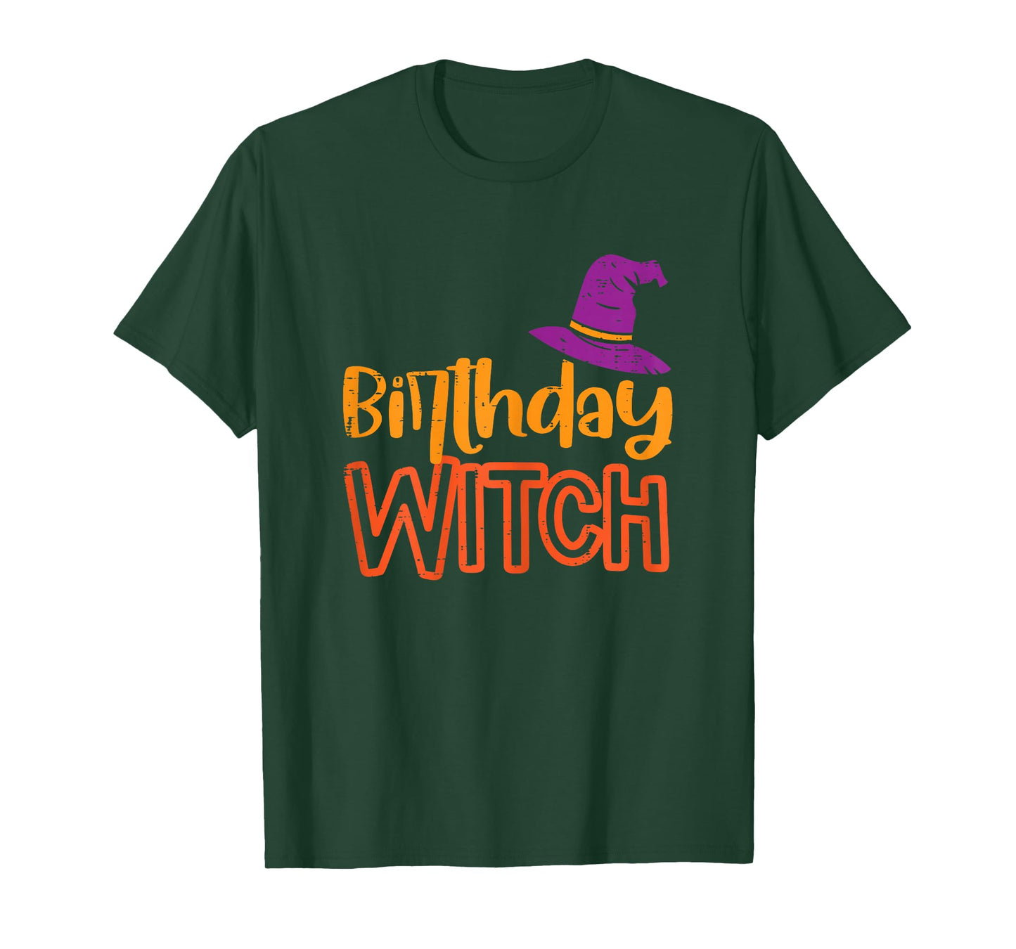 Birthday Witch Funny Happy Halloween Bday Party Girls Women T-Shirt