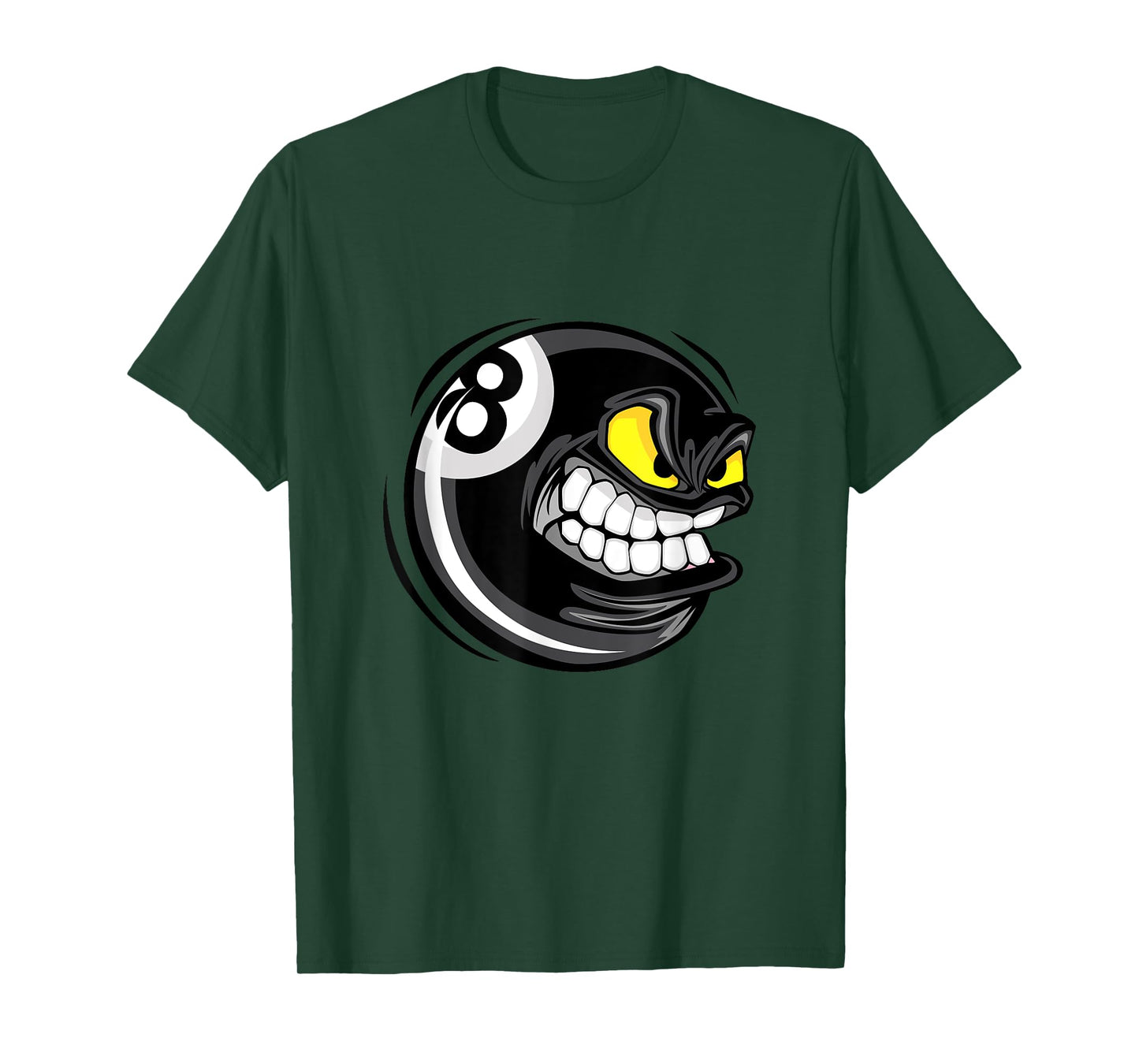 Enjoy Cool Pool Billiards Angry 8 Ball Graphic Designs T-Shirt