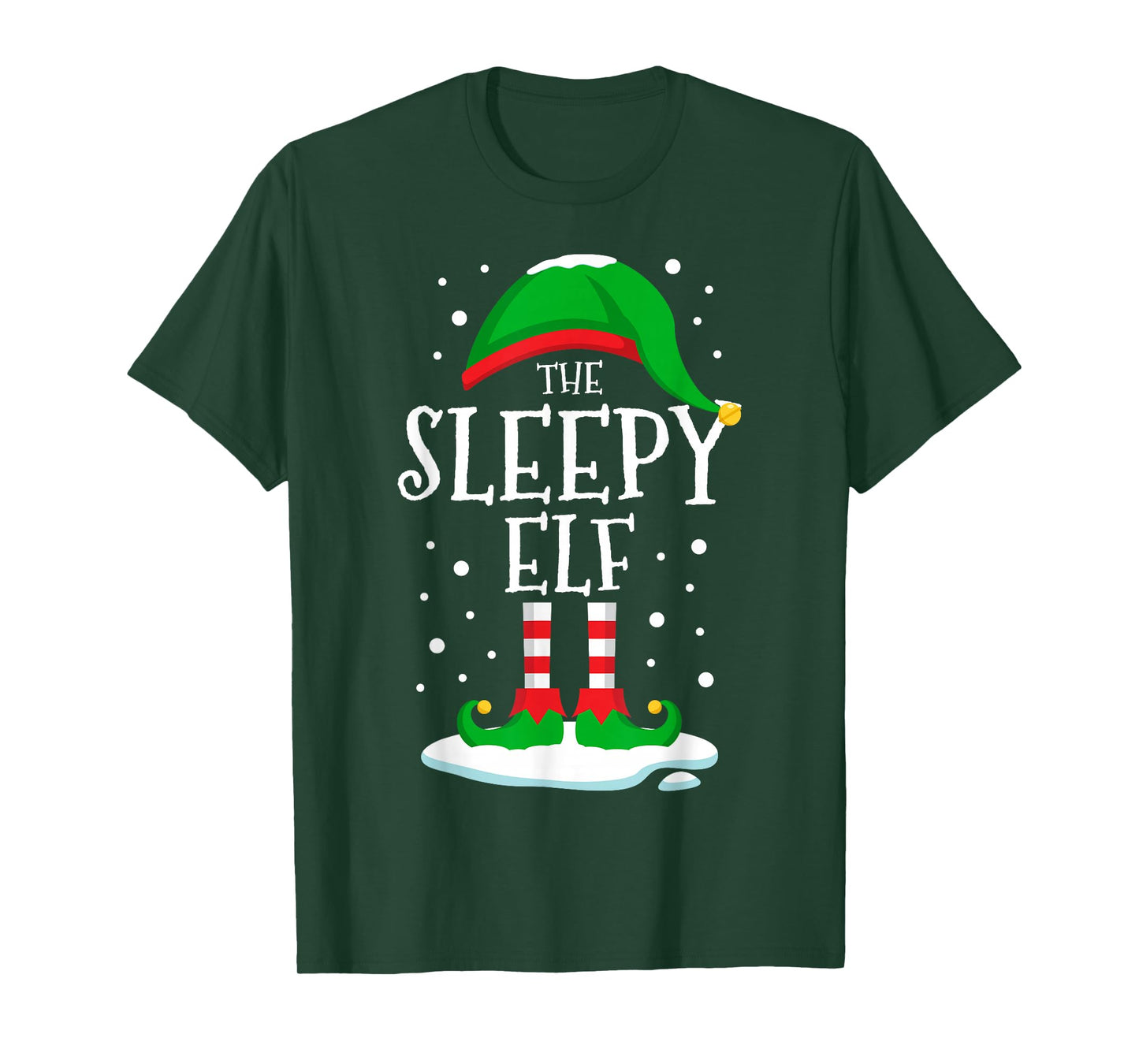 The Sleepy Elf Christmas Family Matching Xmas Group Funny T-Shirt