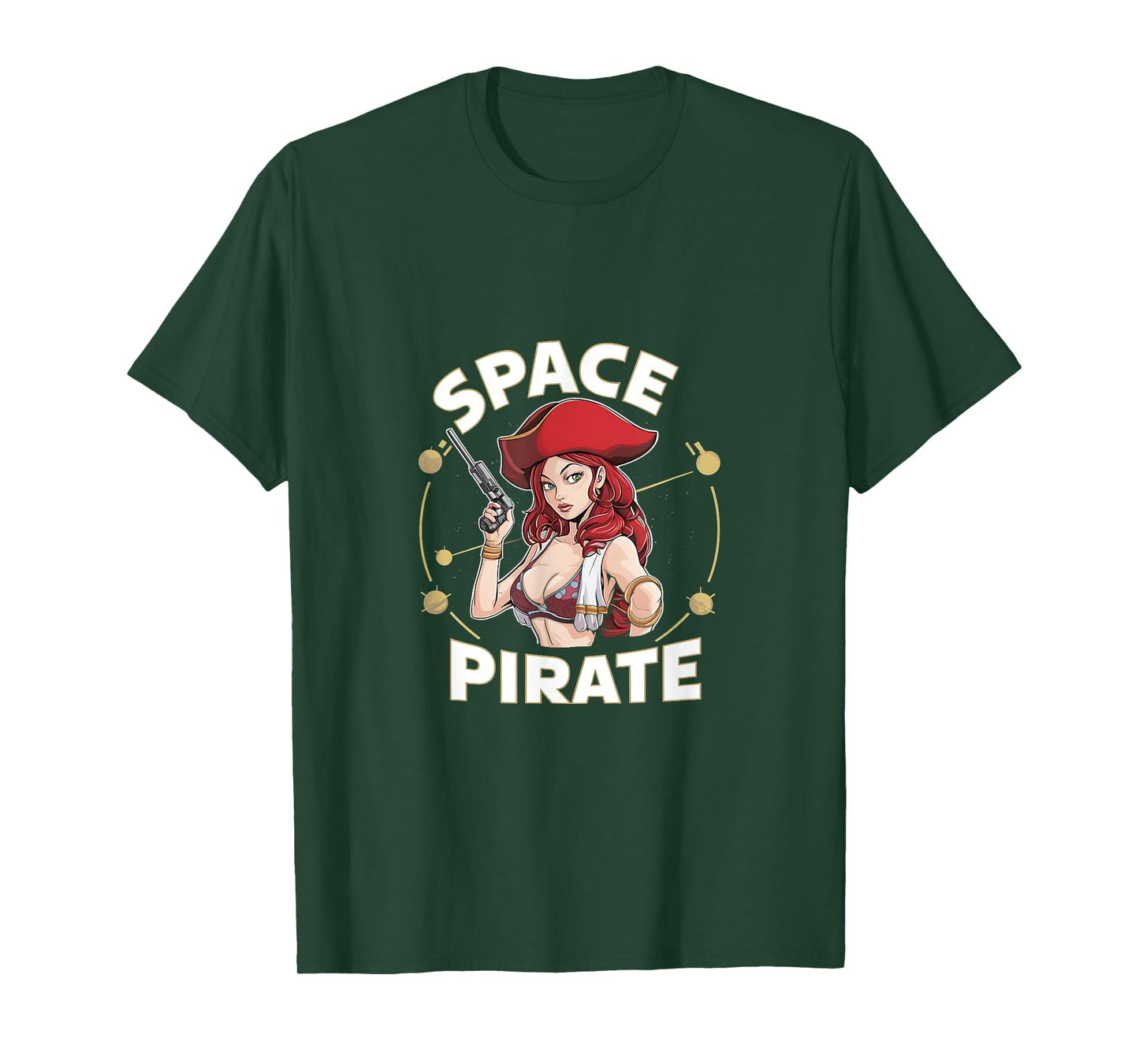 Sexy Space Pirate Bold Galaxy Adventure T-Shirt