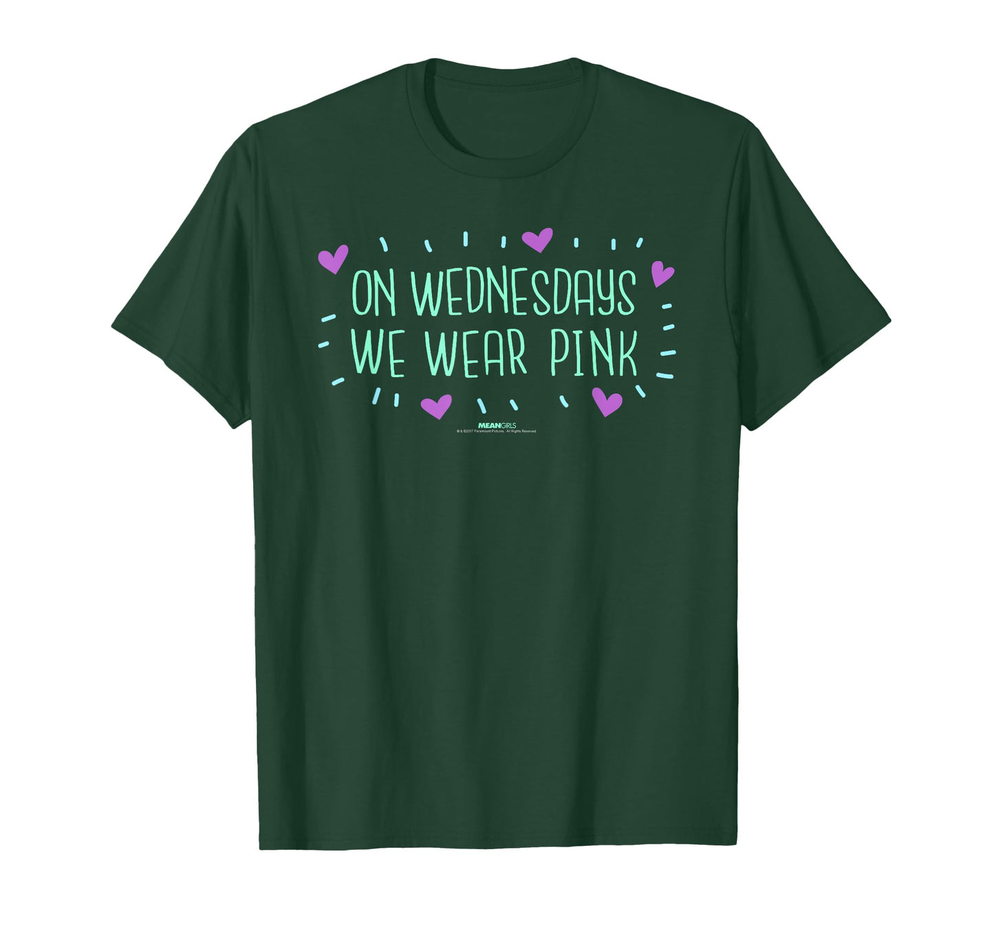 Mean Girls On Wednesdays We Wear Pink Hearts Y2K Movie T-Shirt
