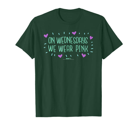 Mean Girls On Wednesdays We Wear Pink Hearts Y2K Movie T-Shirt