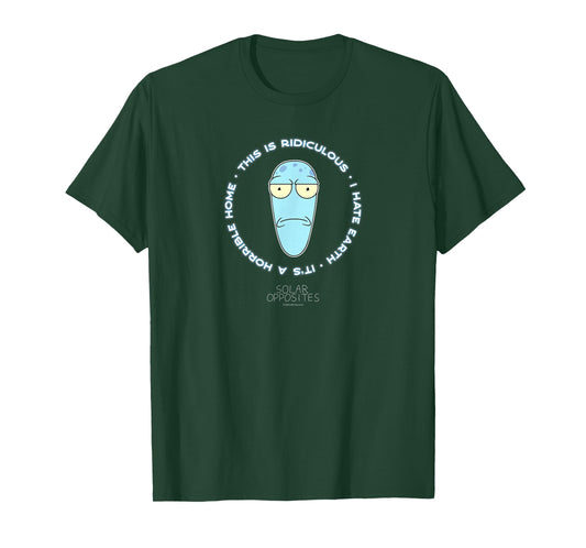 Solar Opposites Korvo I Hate Earth Funny Cartoon T-Shirt