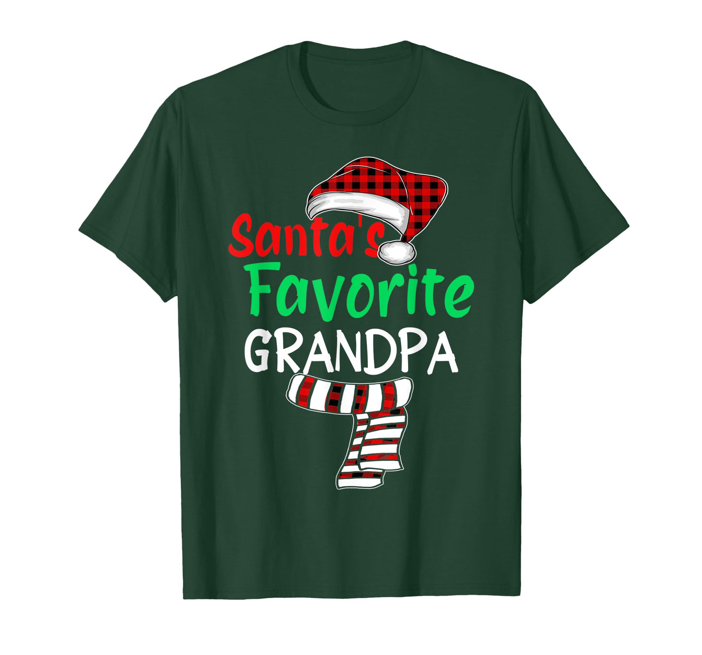 Christmas Family Santa Claus Shirt, Santa's Favorite Grandpa T-Shirt