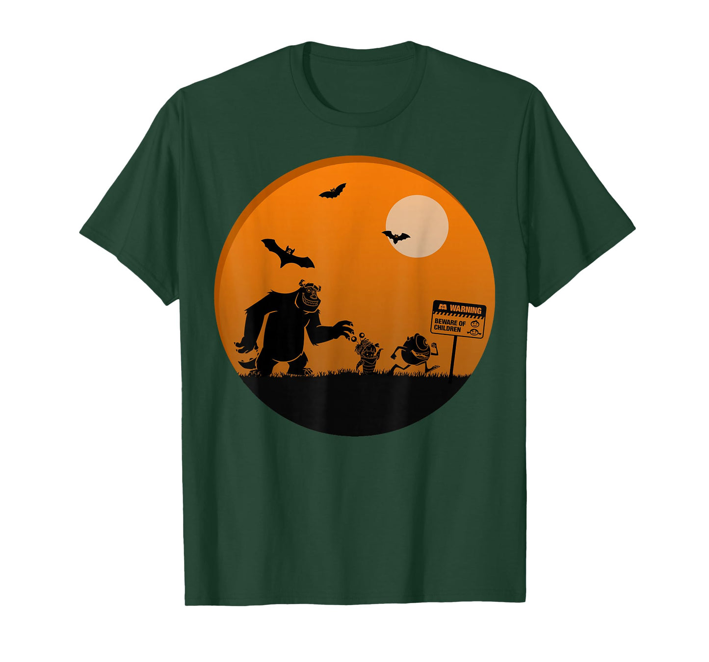 Disney Pixar Monster's Inc. Group Halloween Silhouettes T-Shirt
