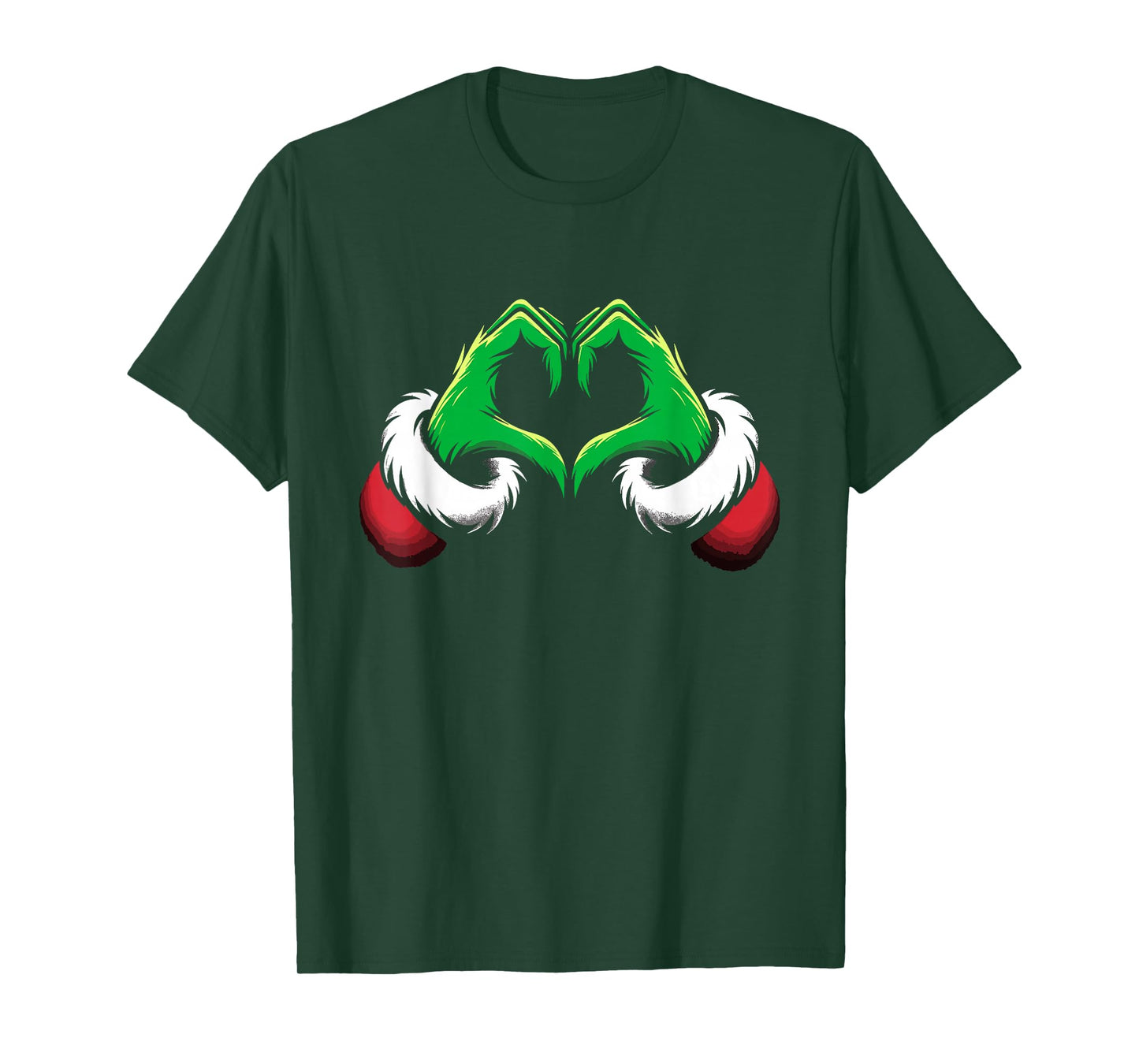 Funny Elf Heart Hands Love Christmas T-Shirt