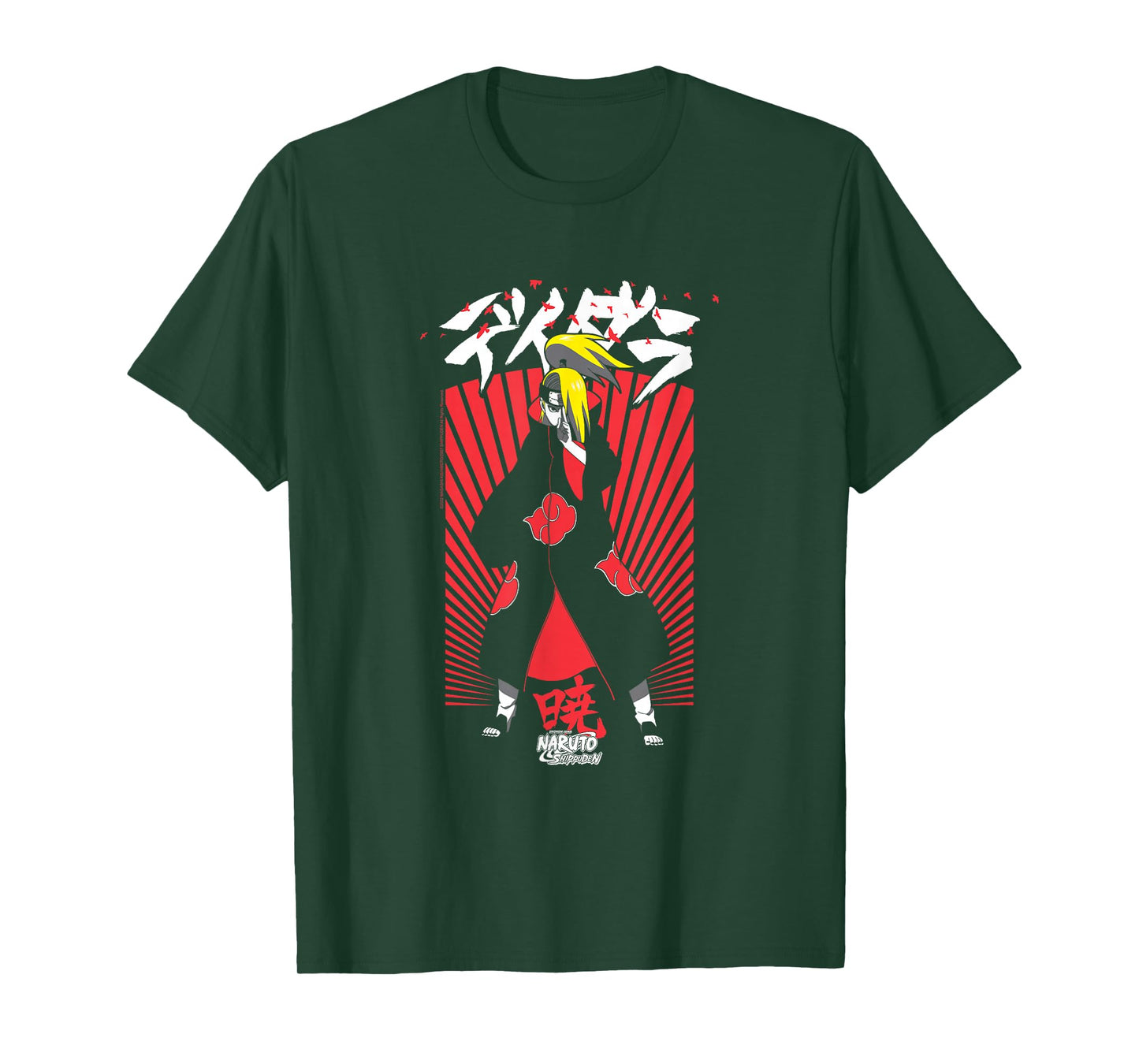 Naruto Shippuden Deidara Jutsu with Kanji Anime T-Shirt