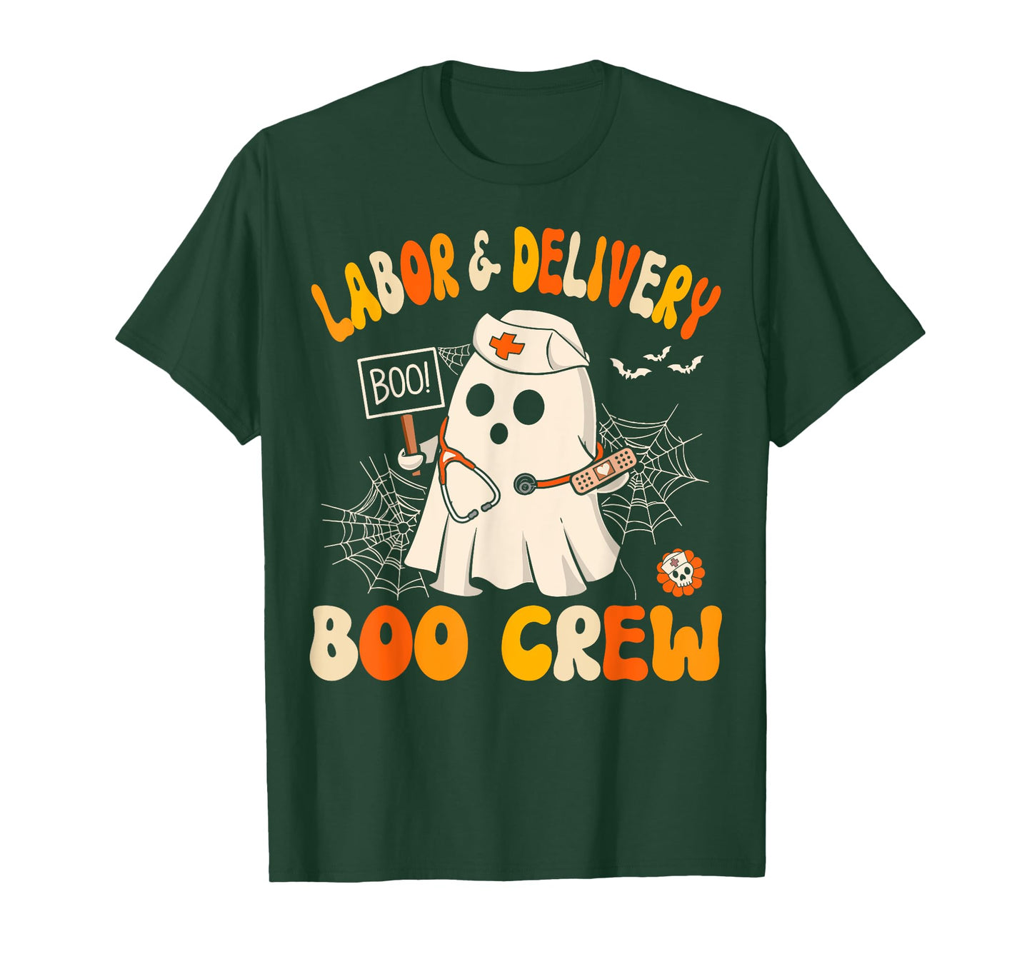 Labor & Delivery Boo Crew Funny L&d Nurse Halloween T-Shirt
