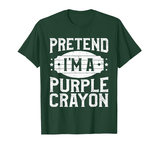 Pretend I'm A Purple Crayon Matching Costume Halloween Party T-Shirt