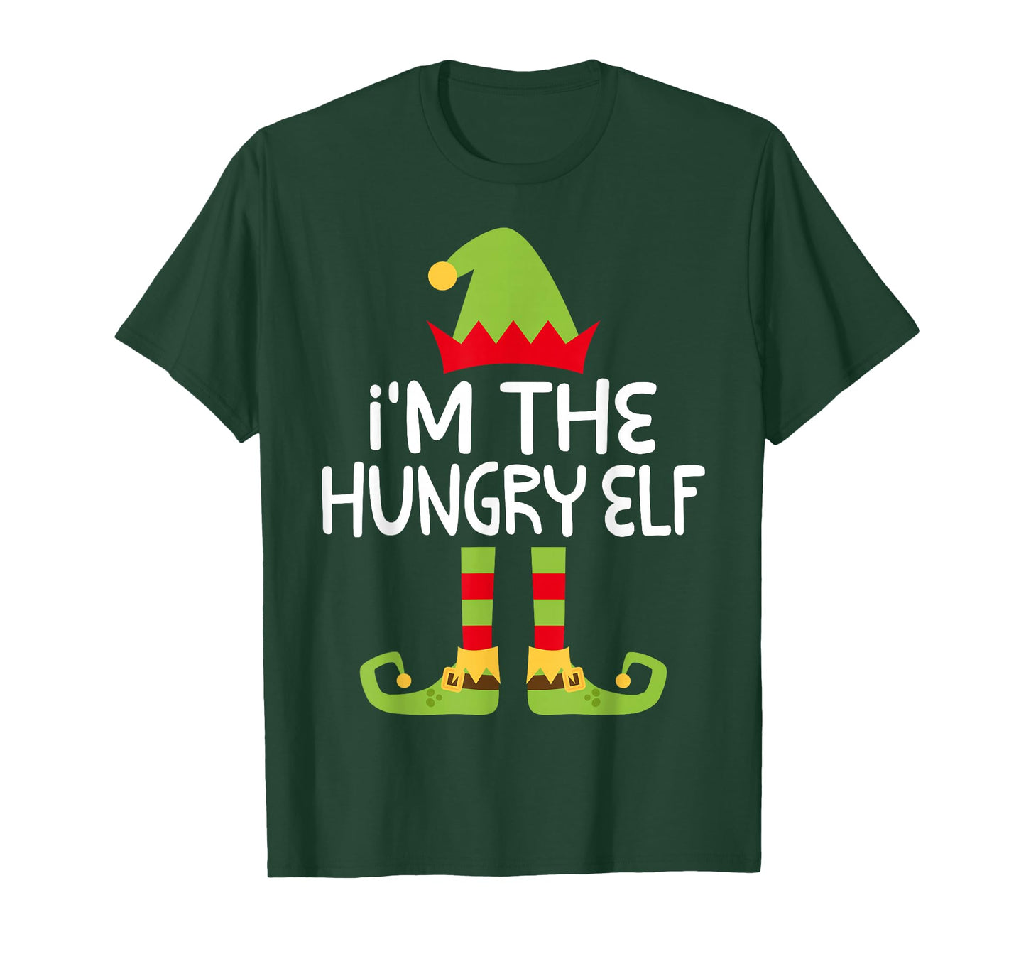 I'm The Hungry Elf Shirt Adult Kids Matching Christmas Elf T-Shirt