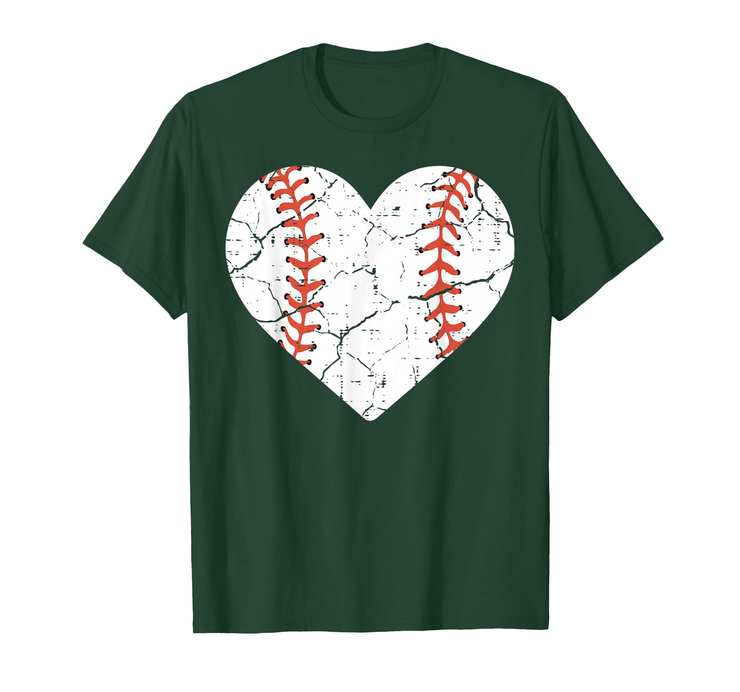 Baseball Heart Sports Player Coach Fan Women Girls T-Shirt