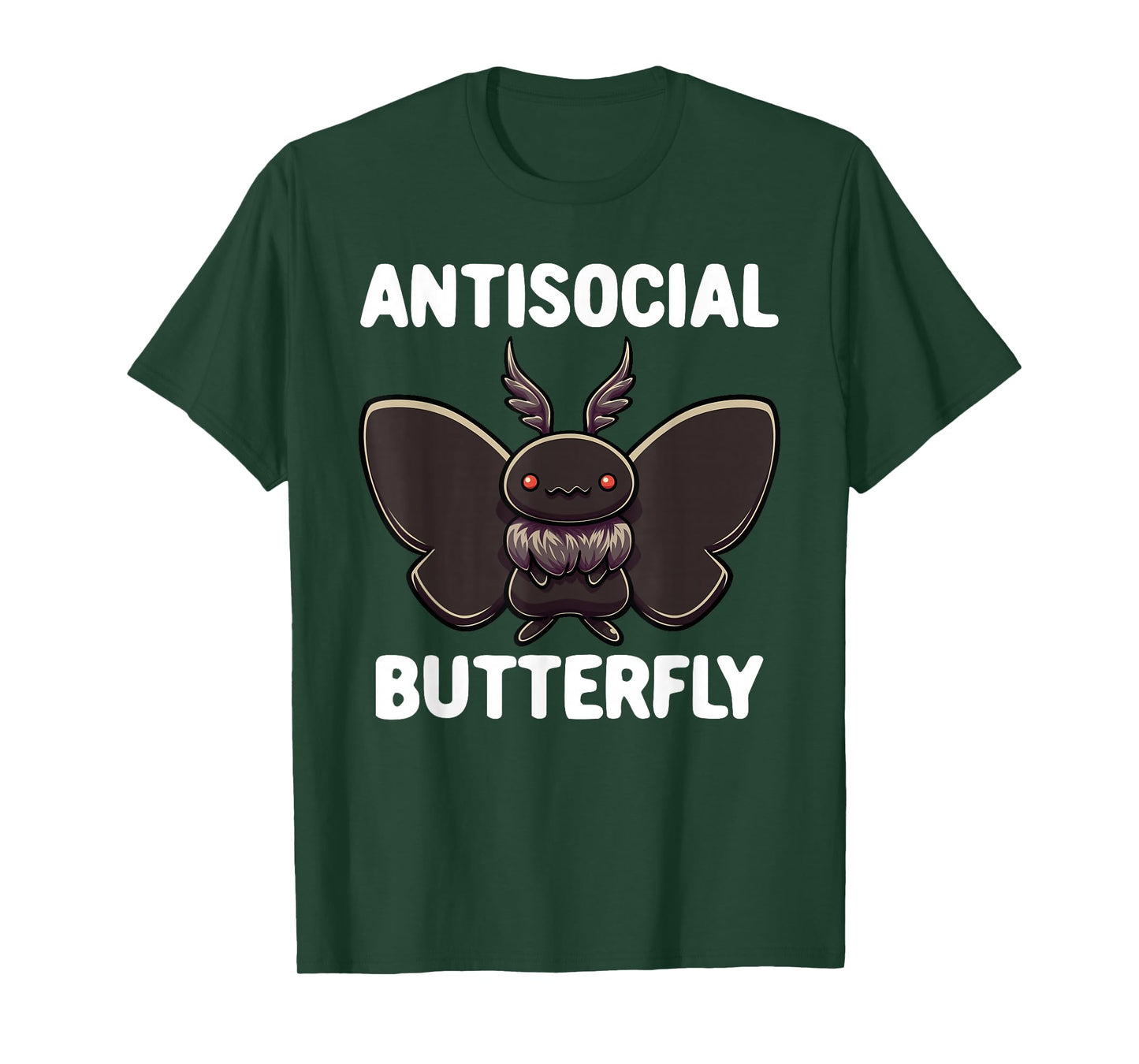 Mothman Shirt Antisocial Butterfly Introvert Cryptid T-Shirt