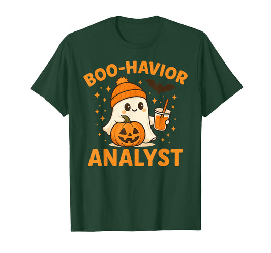 Ghost Boo Havior Analyst Funny Halloween Behavior Therapist T-Shirt
