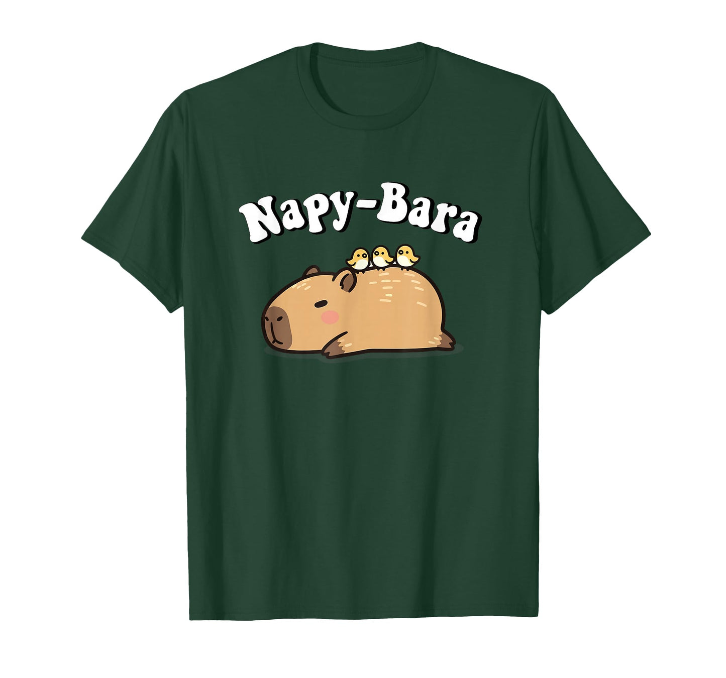 Kawaii Kids Sleep Napy Bara Boys Girls Capybara Pajama Shirt T-Shirt