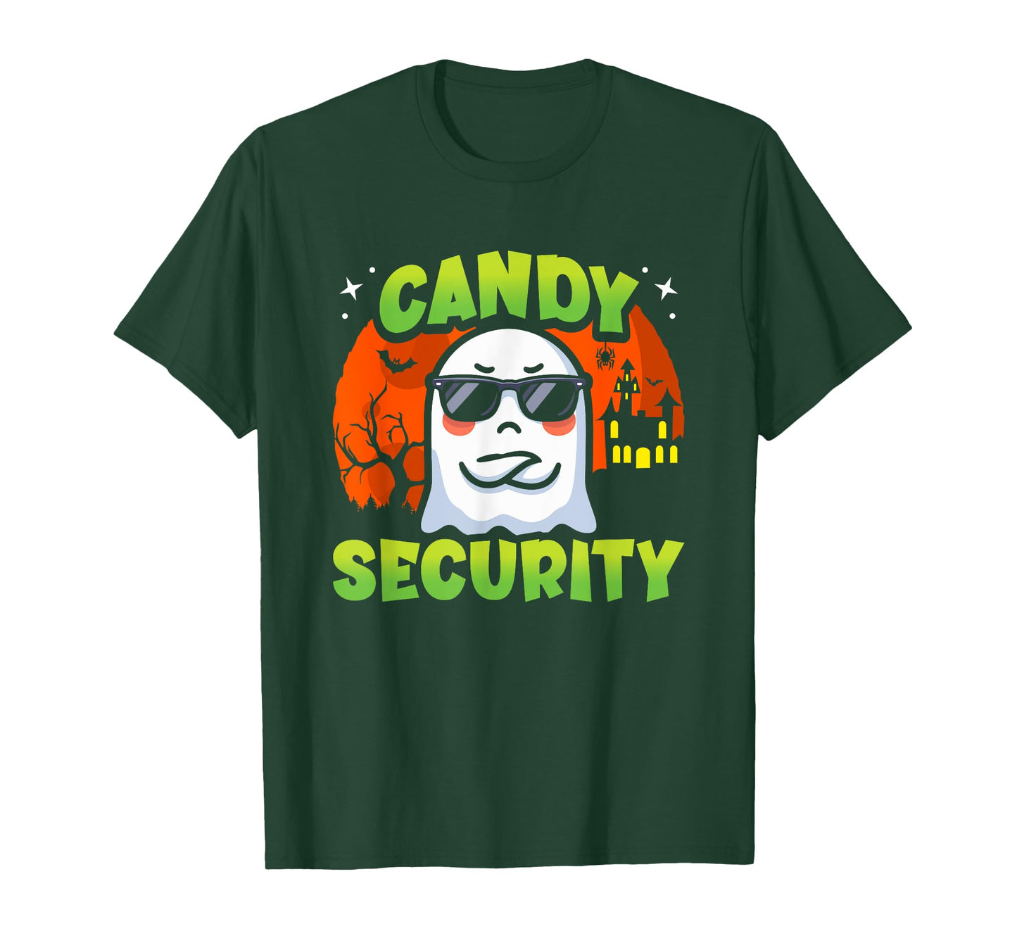 Cute Ghost Kids Halloween - Candy Security - Funny Halloween T-Shirt