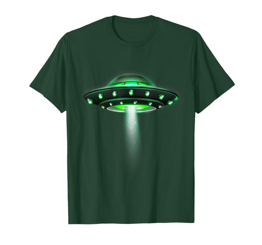 Alien shirt, flying saucer, alien ufo, spaceship art shirt T-Shirt