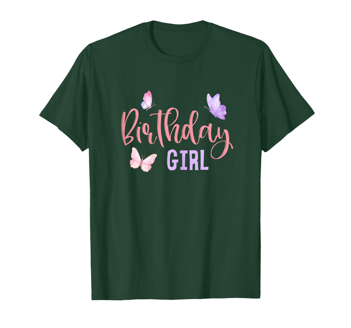 Birthday Girl Butterfly Party Child Kid Matching Family T-Shirt