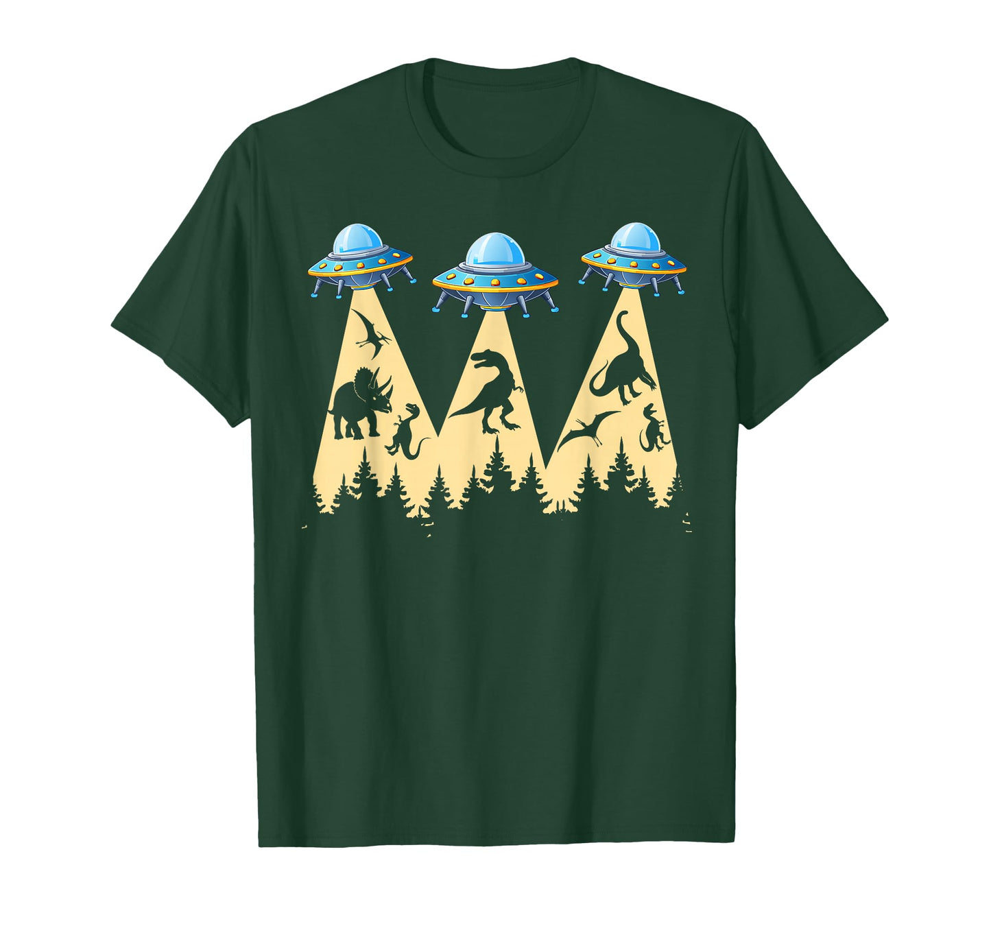 Funny Dinosaurs Alien UFO Abduction Dinosaur Lover T-Shirt