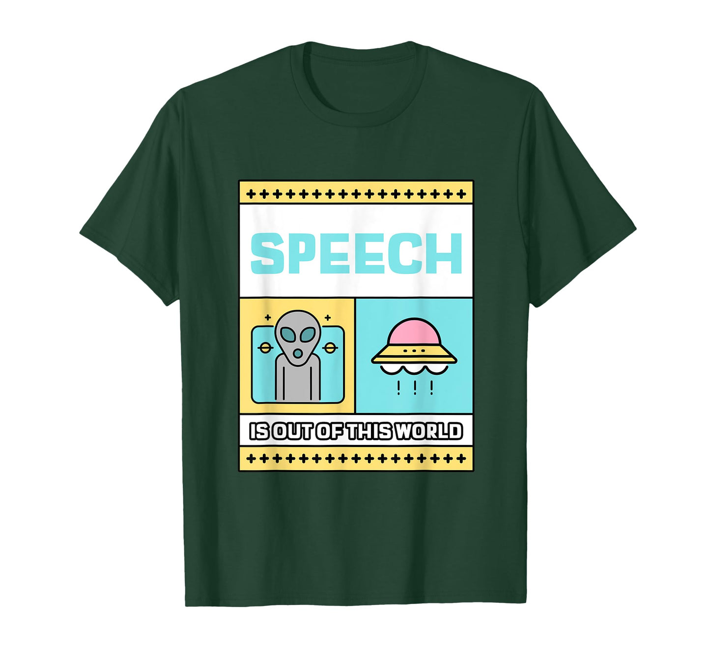 Speech therapy is out of this world UFO Alien T-Shirt