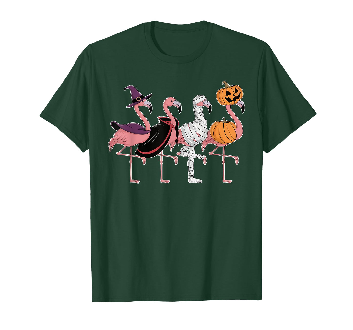 Flamingo Halloween Spooky Wading Bird Scary Trick Or Treat T-Shirt
